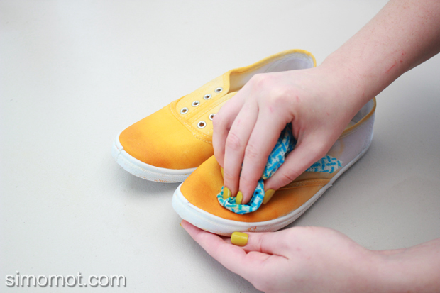 cara membuat sepatu ombre